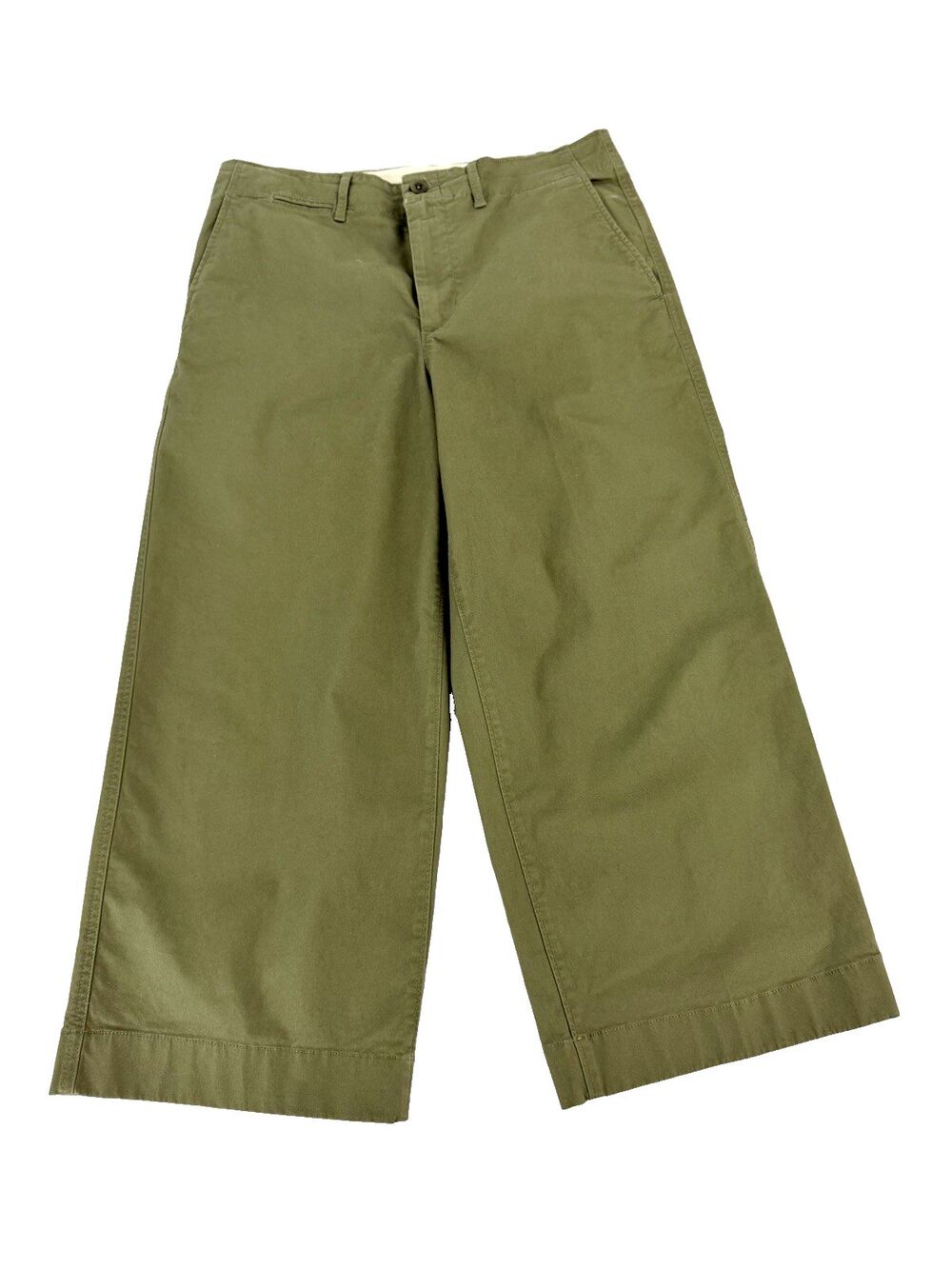 Polo Ralph Lauren Wide Leg Crop Pants Size 32 Olive Green